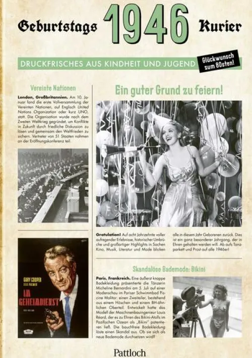 1946 - Geburtstagskurier-Pattloch Geschenkbuch Clearance
