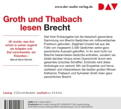 Audio Verlag Der GmbH 100 Gedichte. Ausgewählt von Siegfried Unseld Sale