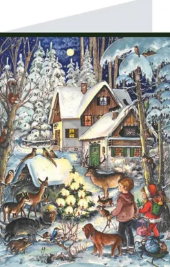 Richard Sellmer Verlag Adventskalender "Postkarte Waldweihnacht" Sale