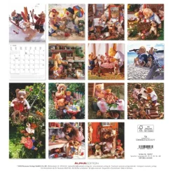 teNeues Calendars & Stationery GmbH & Co. KG Alpha Edition - Teddy Kalender 2026 - Bildkalender & Wandkalender im Broschürenformat 30×30 cm, aufgeklappt 30×60 cm mit 12 liebevollen Teddy-Motiven & Poster, FSC-zertifiziert New