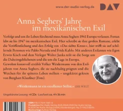 Brennendes Licht. Anna Seghers in Mexiko,4 Audio-CD-Der Audio Verlag, DAV Hot