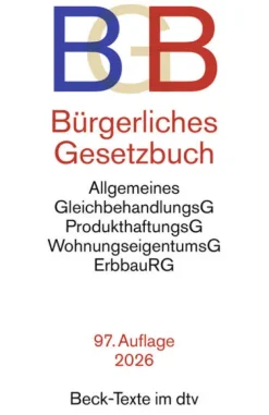 dtv Verlagsgesellschaft Bürgerliches Gesetzbuch. BGB Clearance
