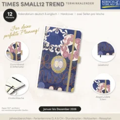 Buchkalender Times Small12 Trend Hilma af Klint 2026-Korsch Verlag GmbH Hot