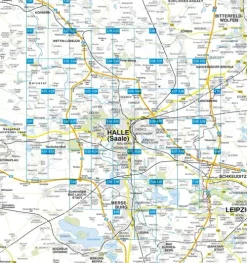 Buchstadtplan Halle (Saale) , Merseburg und Umgebung 1 : 20 000-Barthel Dr. Clearance