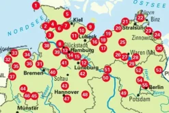 BVA Bielefelder Verlag BVA Die 55 schönsten E-Bike-Touren in Deutschlands Norden mit Knotenpunkten Hot