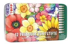 frechverlag GmbH Colorful World Designdose mit 12 Buntstiften