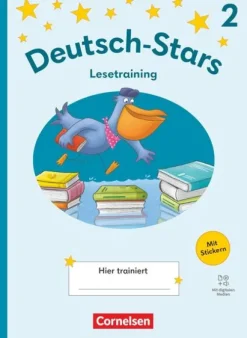 Cornelsen Verlag GmbH Deutsch-Stars 2. Schuljahr - Ausgabe 2025 - Lesetraining - Übungsheft mit Lösungen und digitalen Medien Clearance
