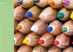 Calvendo Die bunte Welt der Stifte - Geburtstagskalender (Wandkalender immerwährend DIN A3 quer) Outlet