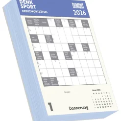 DuMont Kalenderverlag DUMONT - Kreuzworträtsel 2026 - Tagesabreißkalender 12x16 cm - Rätselkalender mit 313 Schwedenrätseln, Ratekalender zum Aufstellen & Aufhängen Discount