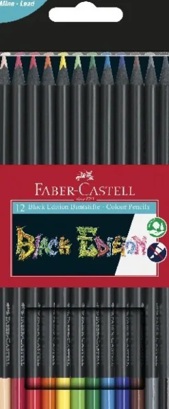 Buntstifte Black Edition 12er Kartonetui-Faber-Castell Online