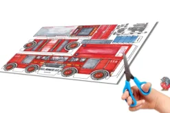 Atelier Color Feuerwache mit Feuerwehr Bastelbogen Ausschneidebogen New