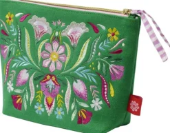 Fiesta del Sol Accessoirestasche bestickt, 18 x 24 cm, grün-Groh Verlag Sale
