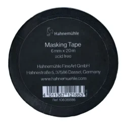 Masking Tape schwarz, 6 mm x 20m-Hahnemühle Discount