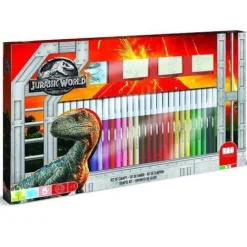 JURASSIC WORLD - Malset XL, 41-tlg., inkl. Malbuch & Stempel-Triton-X Outlet
