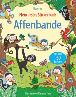 Usborne Verlag Mein erstes Stickerbuch: Affenbande Clearance
