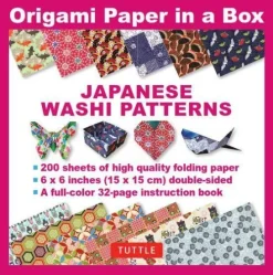 Tuttle Publishing Origami Paper in a Box - Japanese Washi Patterns Best