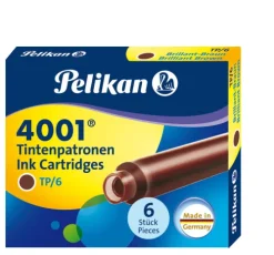 Pelikan Tintenpatronen 4001® 6er Set Standard Tintenpatronen, braun Clearance