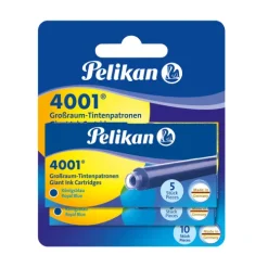Pelikan Tintenpatronen 4001® mit 2 x 5er Set Großraum-Patronen, Königsblau Clearance