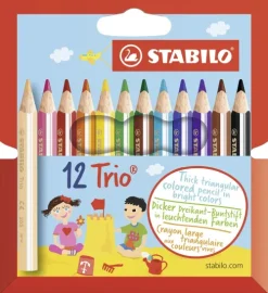 Buntstifte Trio® dick+kurz, 12er Set-Stabilo Clearance