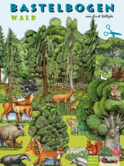 Wald basteln aus Papier Bastelbogen Bäume & Tiere Ausschneidebogen-Atelier Color Outlet