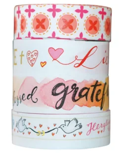 Washi Tapes Design Rot, 4 Rollen-Katholisches Bibelwerk New