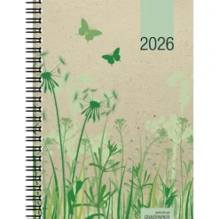 teNeues Calendars & Stationery GmbH & Co. KG Zettler Wochenbuch 1W/2S Graspapier 2026 - Wochenkalender 14 × 20 cm, 1 Woche auf 2 Seiten, robuster Kartoneinband, nachhaltig produziert